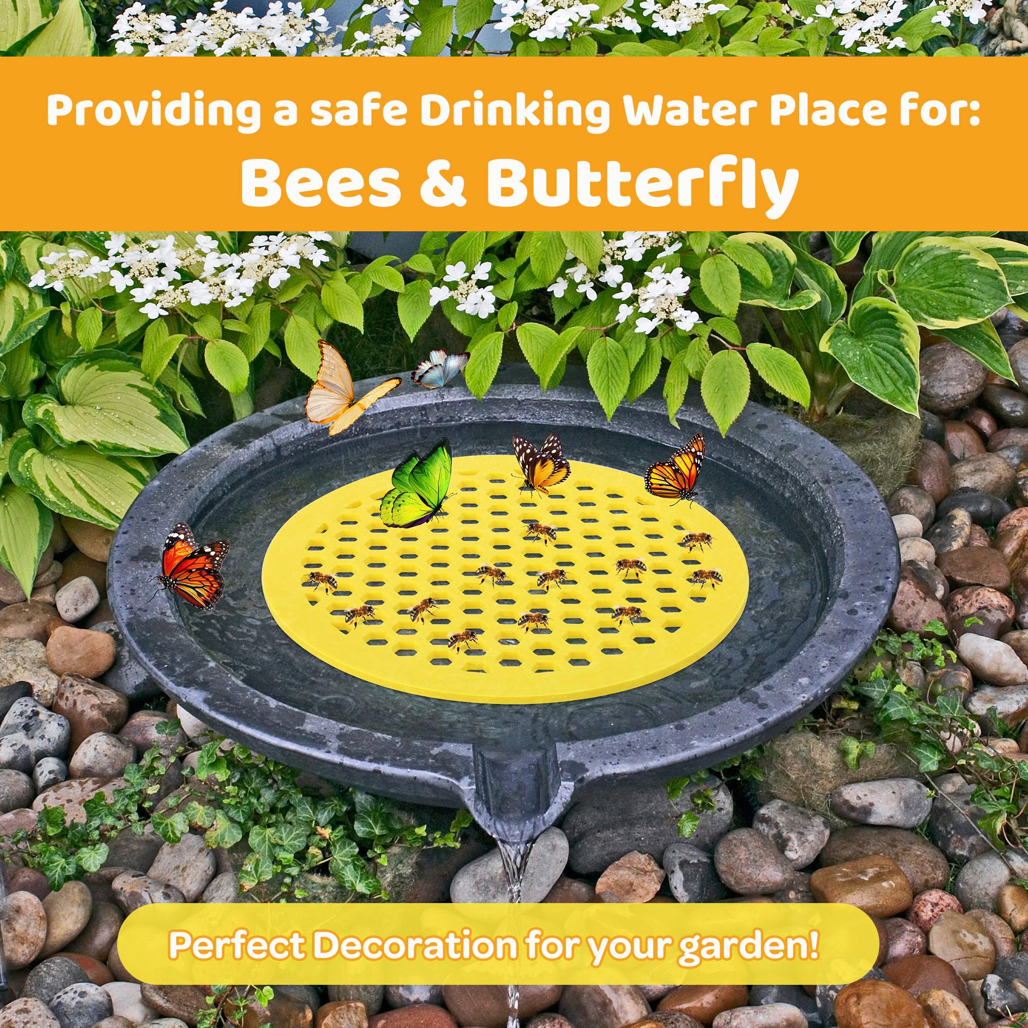 Close-up of DECOHS Floating Bee Island showcasing texture