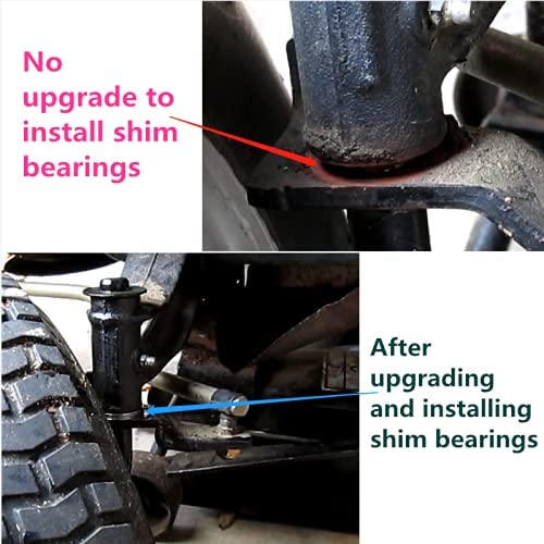 Close-up of DEEG front wheel bearing showing 4mm thickness
