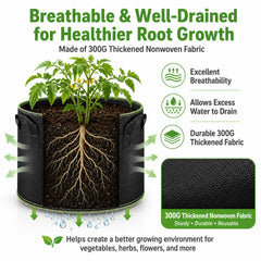 Close-up of Delxo grow bag fabric texture