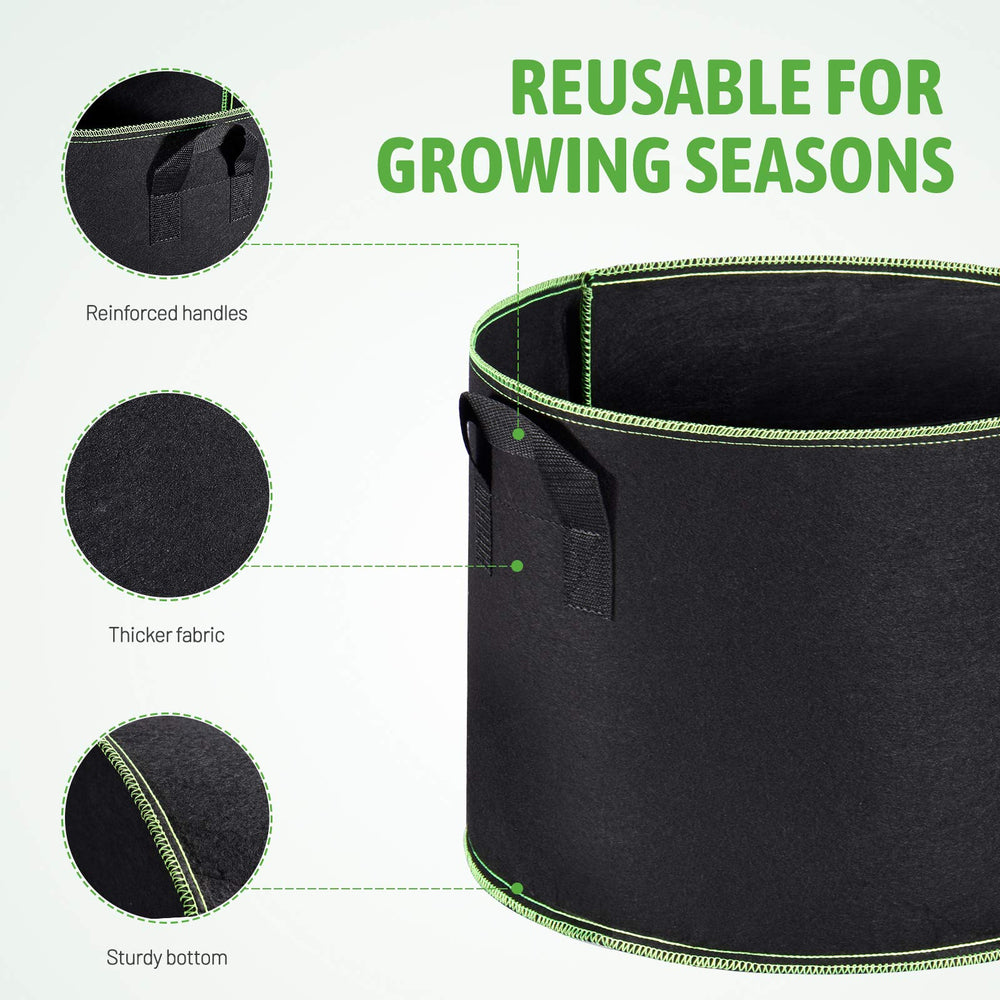Close-up of Delxo grow bag showing breathable texture