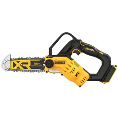 Close-up of DEWALT Chainsaw DCCS623B controls