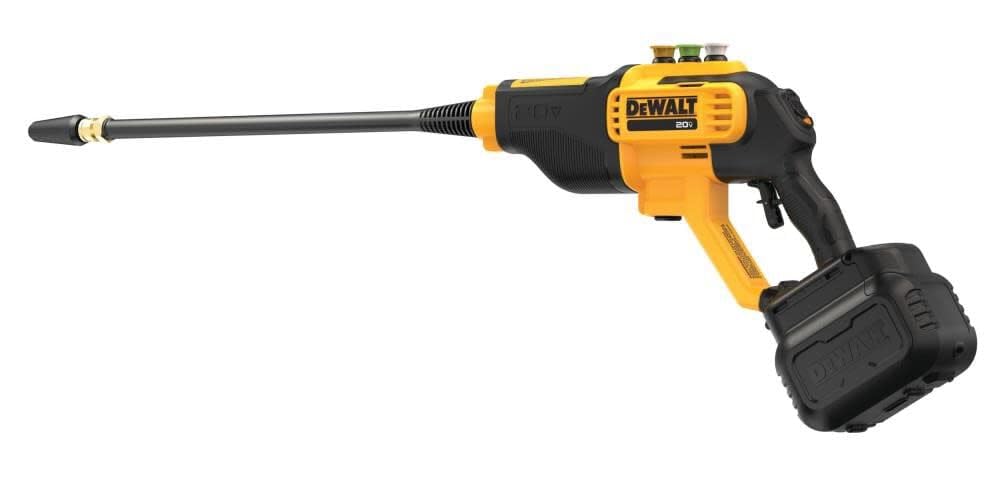 Close-up of DEWALT DCPW550B metal nozzle