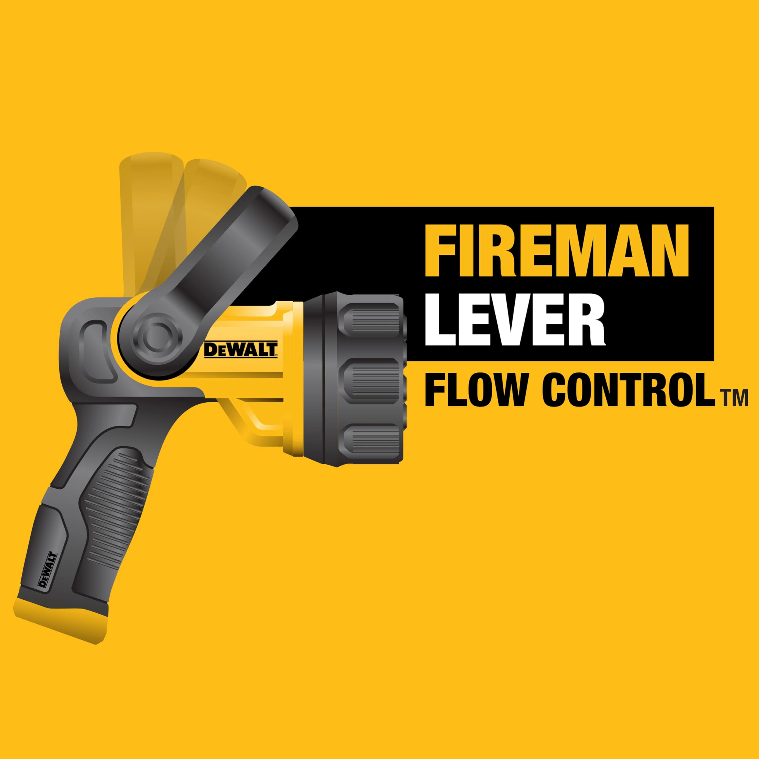 Close-up of DEWALT Hydro Cannon Nozzle control lever