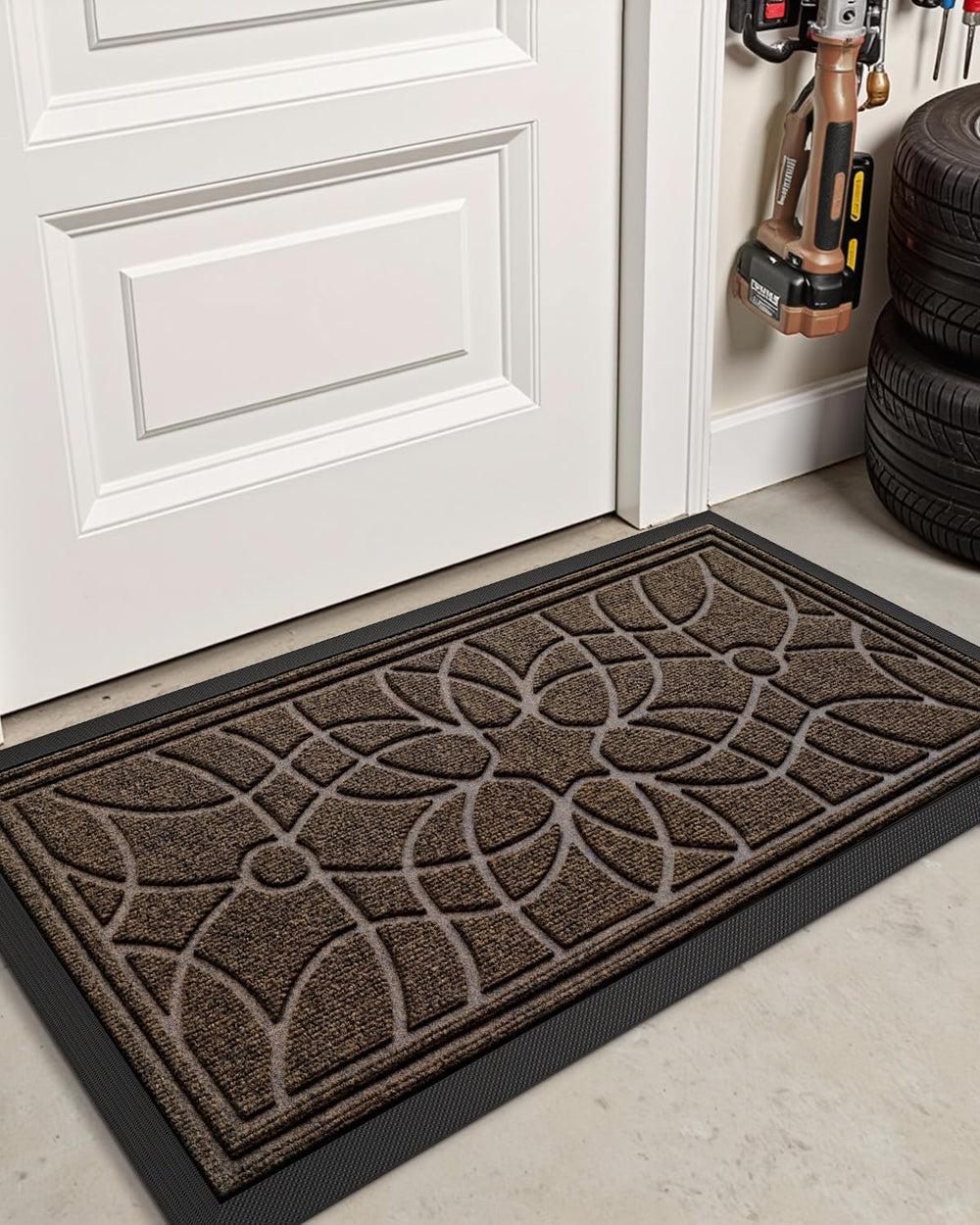 Close-up of DEXI doormat showing rubber backing