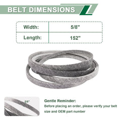 Close-up of DHLPTX deck belt material