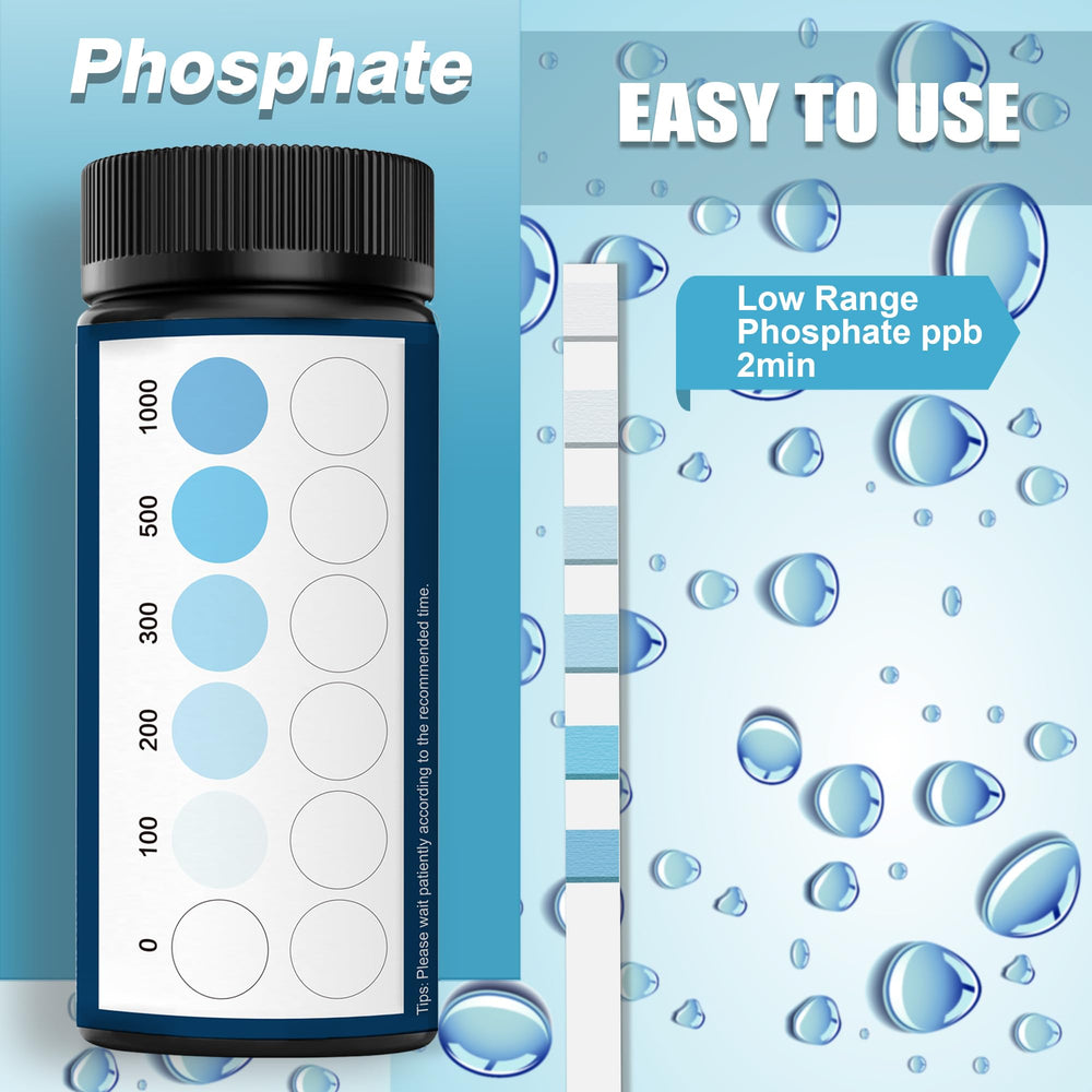 Close-up of DIPSTIK phosphate test strip