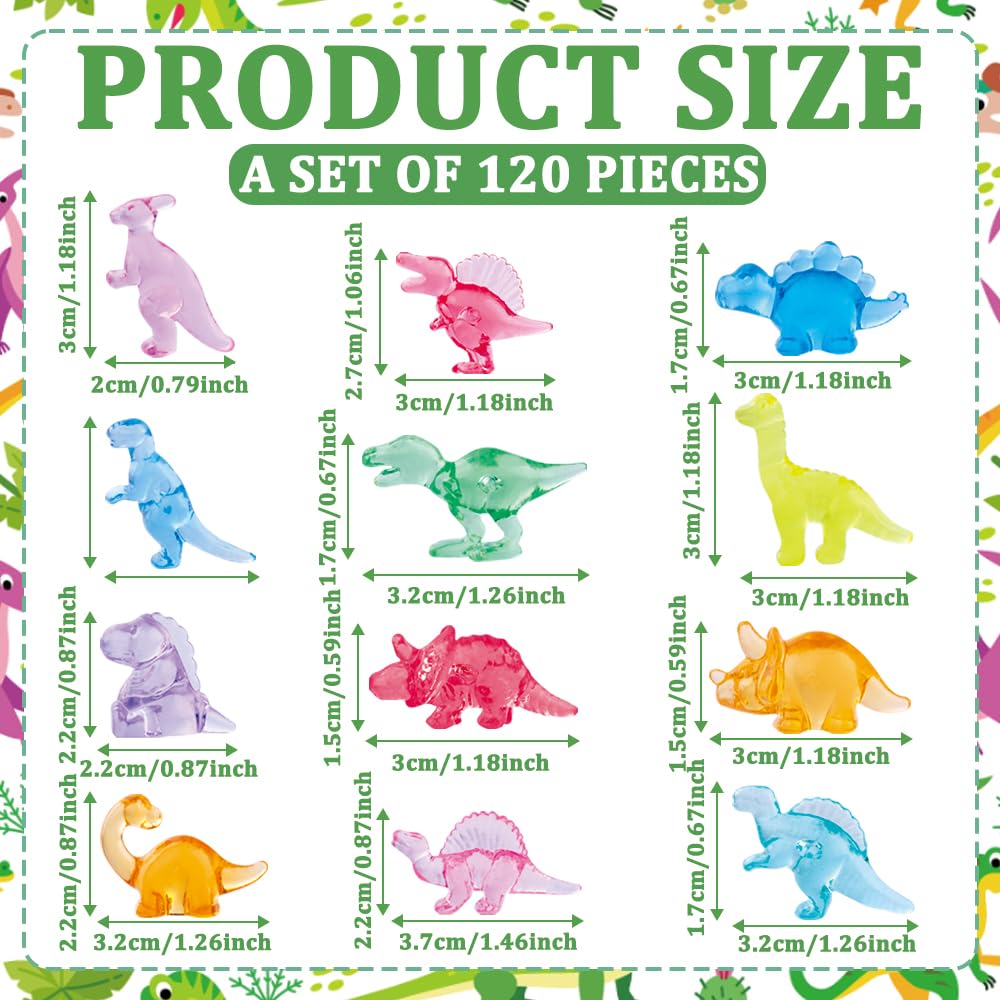 Close-up of DIYDEC Mini Dinosaur Figurines showcasing vibrant colours