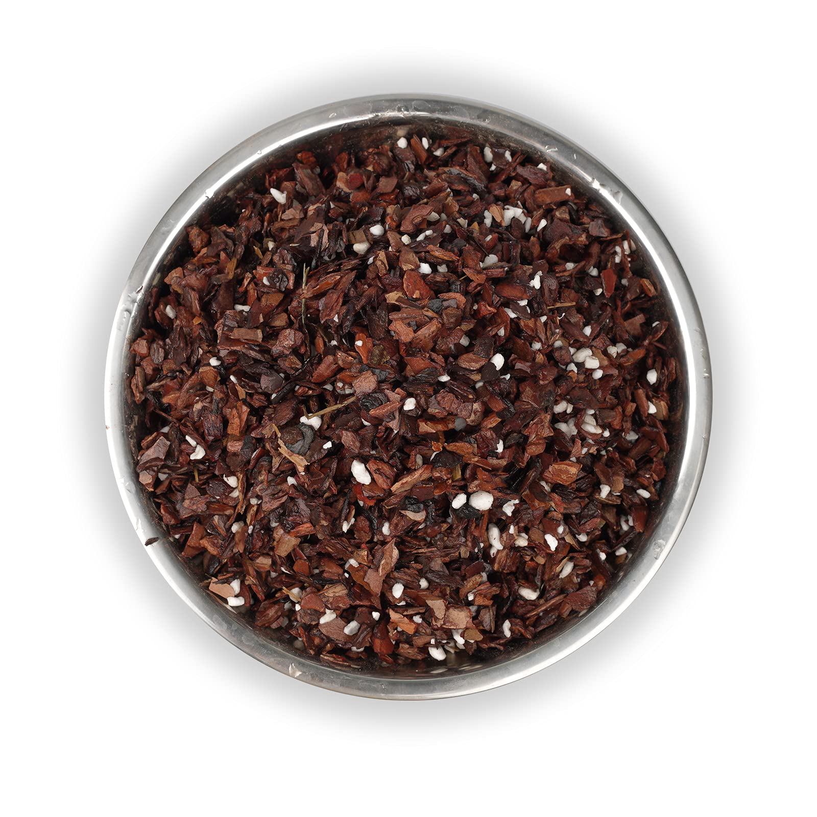 Close-up of Doter Orchid Potting Mix showing bark and perlite