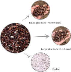 Close-up of Doter Orchid Soil with bark and perlite