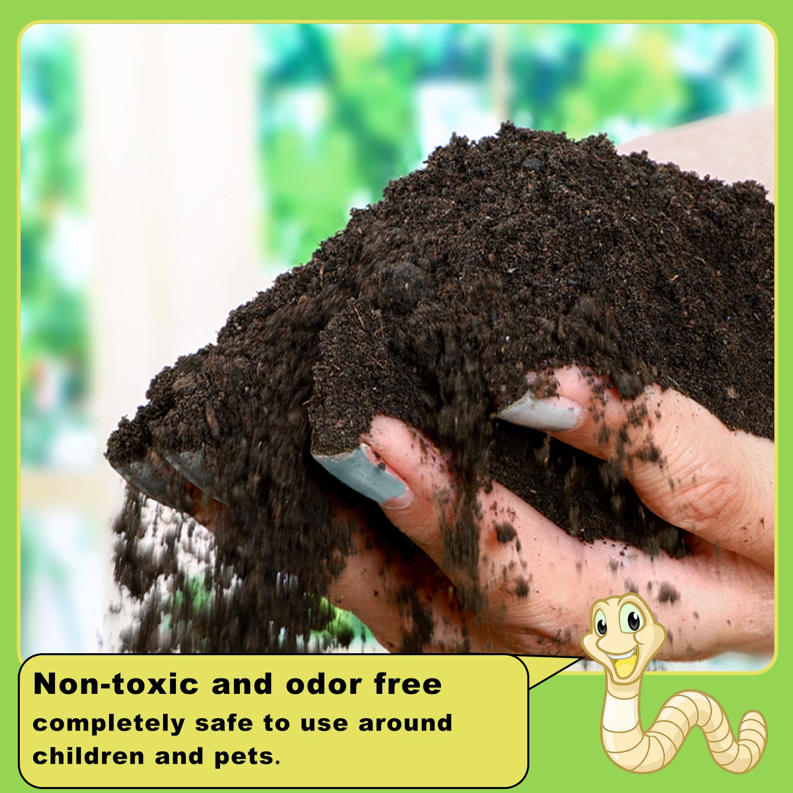 Close-up of Doter Worm Castings granules
