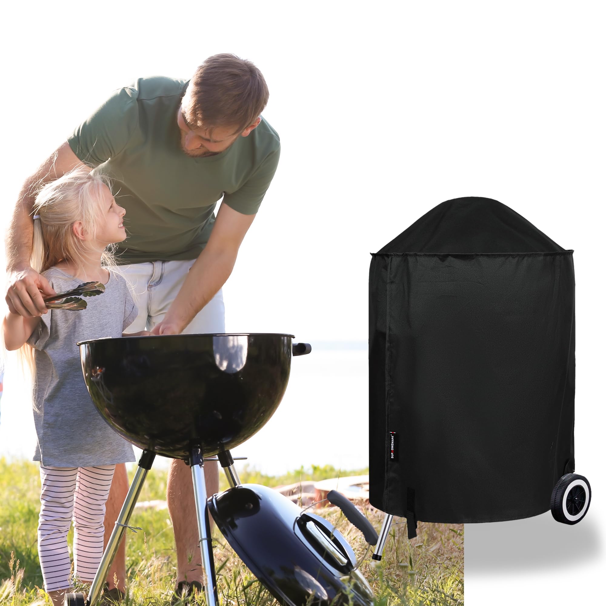 Close-up of double sided stitching on Suphomeware grill cover