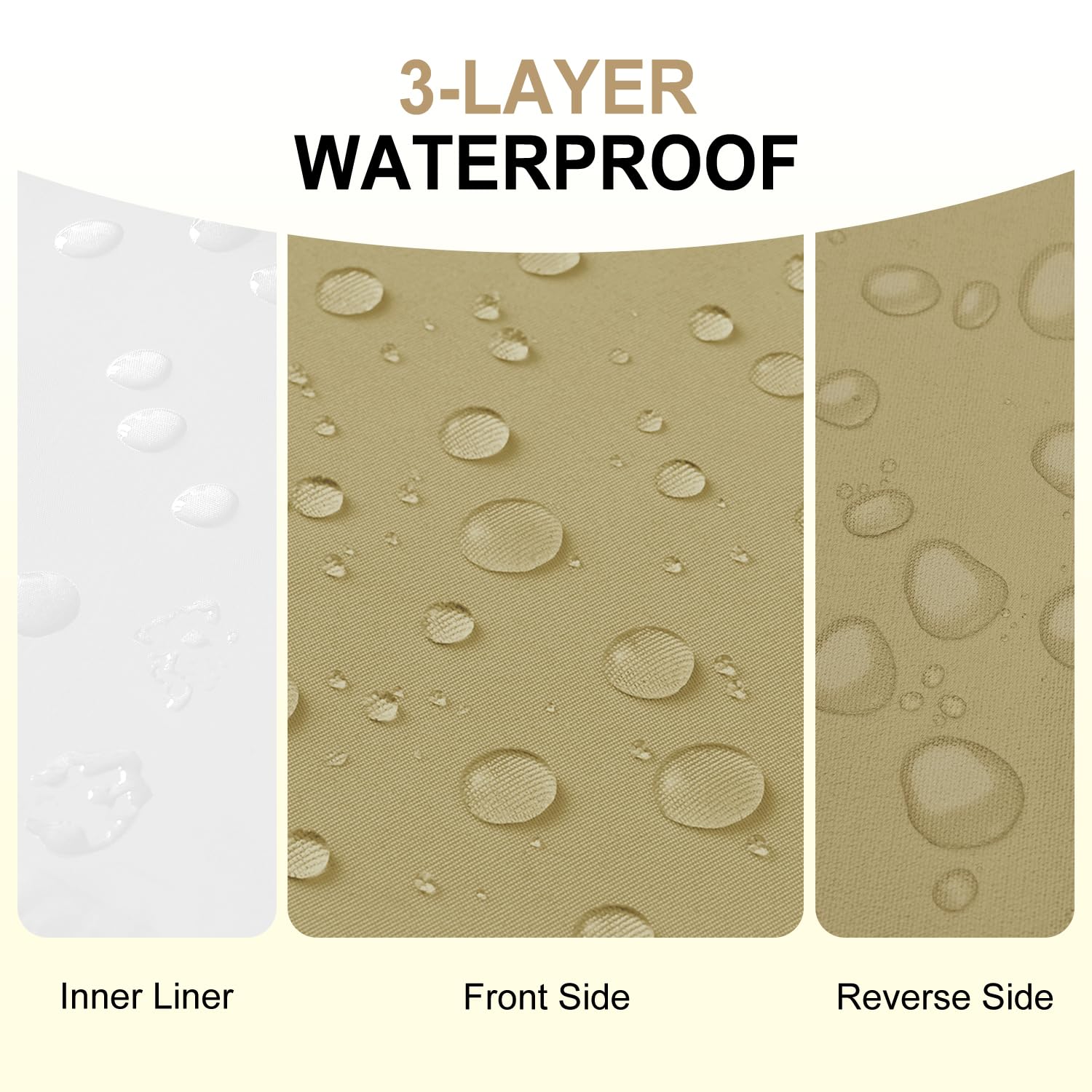 close-up of downluxe waterproof outdoor chair cushion