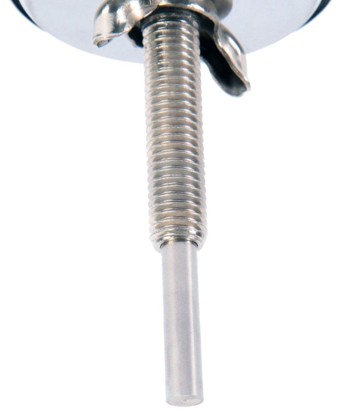 Close-up of DOZYANT stainless steel grill thermometer