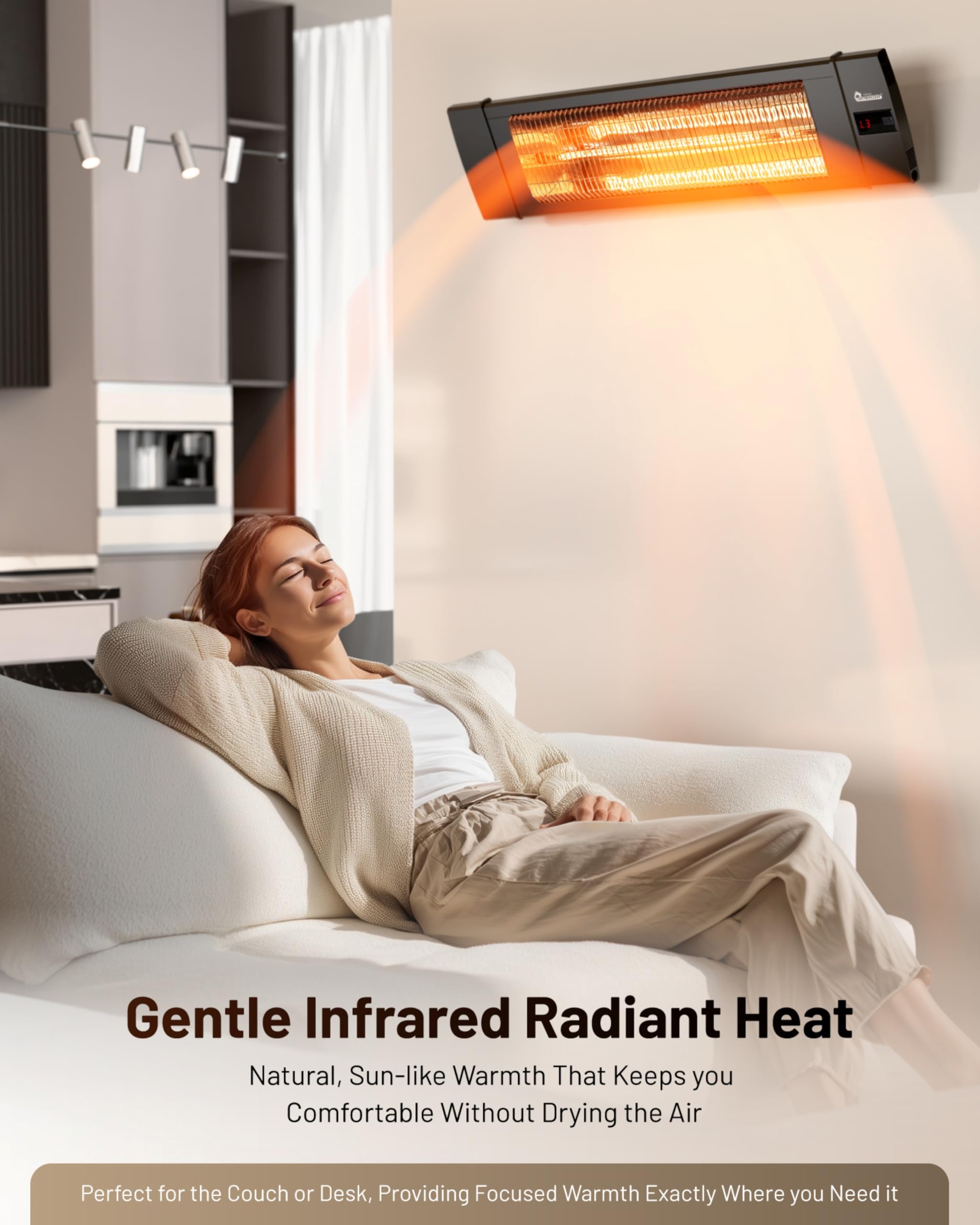 Close-up of DR. INFRARED HEATER control panel