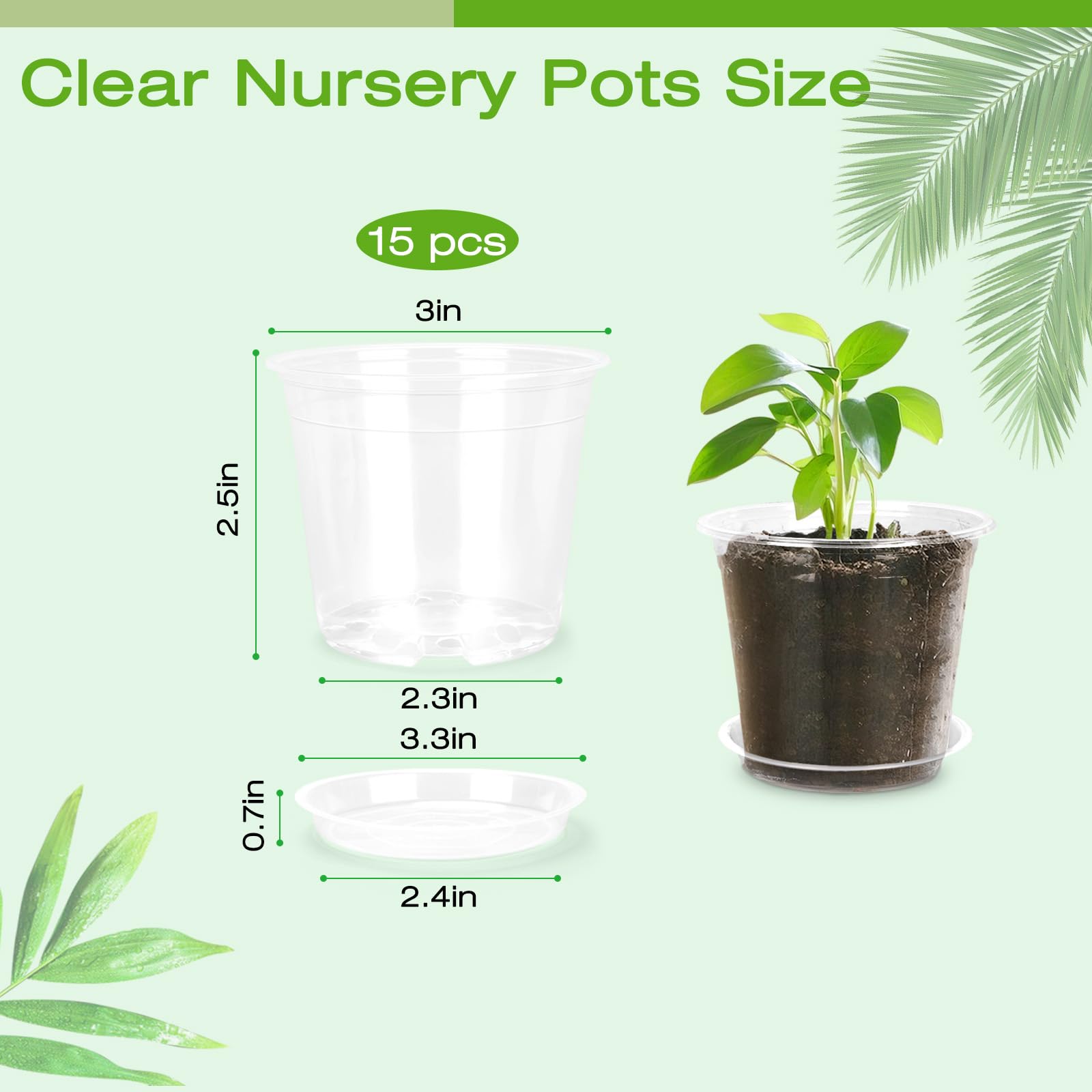 Close-up of drainage holes in FUOAUYK nursery pot