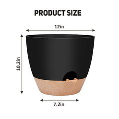 Close-up of drainage holes in YNNICO self watering pot