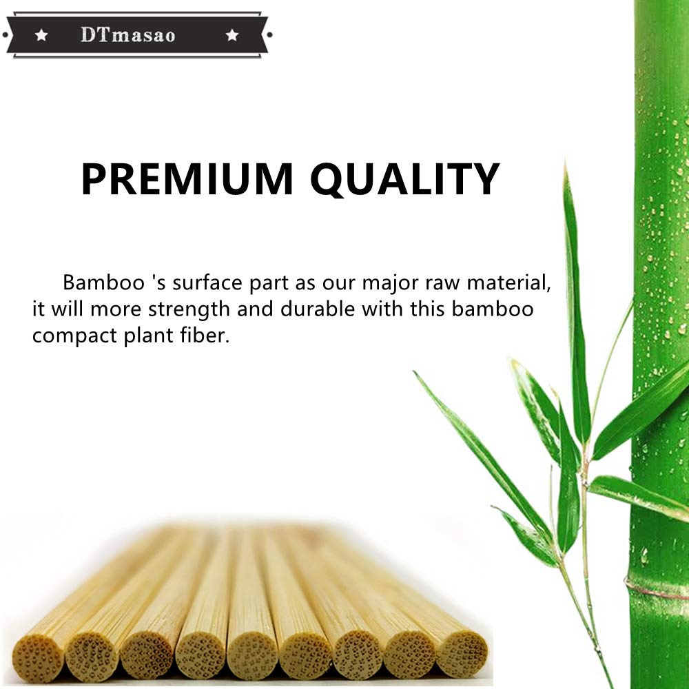 Close-up of DTmasao Bamboo Skewers 12 inch with diameter 3mm