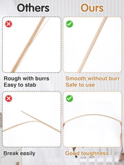 Close-up of DTmasao bamboo skewers showing thickness