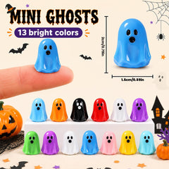 Close-up of DULEFUN tiny ghost figurines with teardrop shape