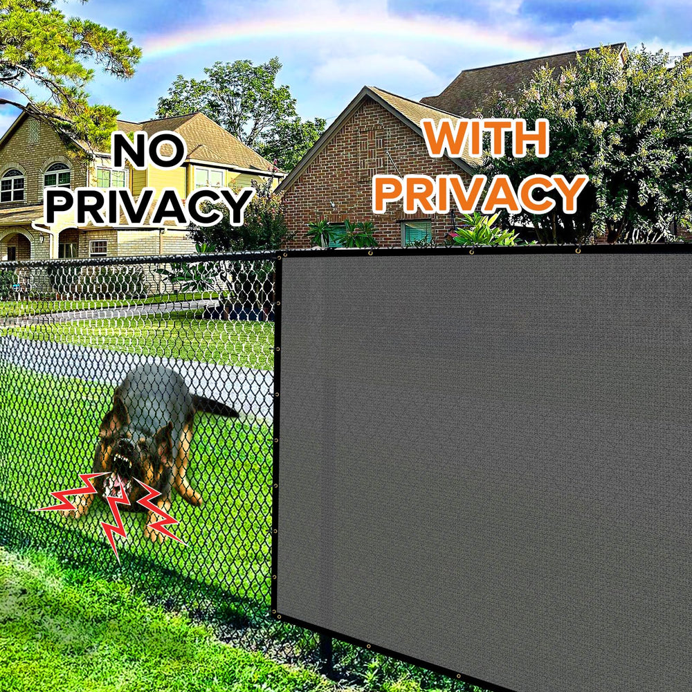 Close-up of durable brass grommets on Cisvio Privacy Fence Screen