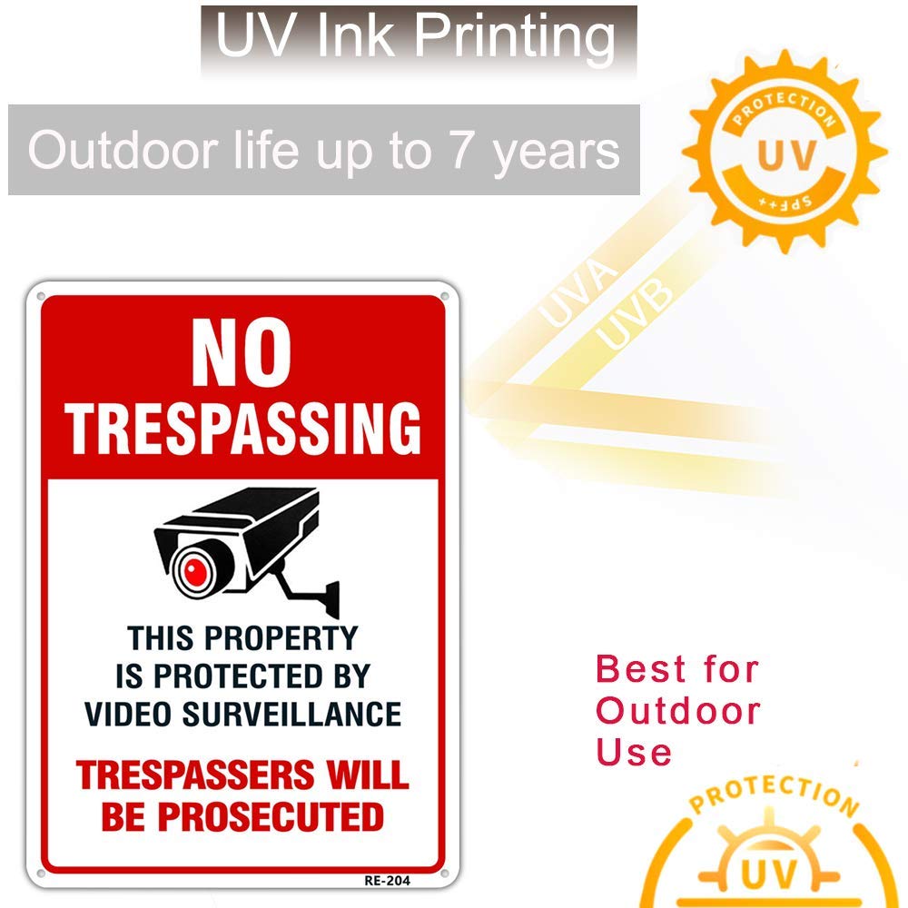 Close-up of Dxyizus Signs No Trespassing message