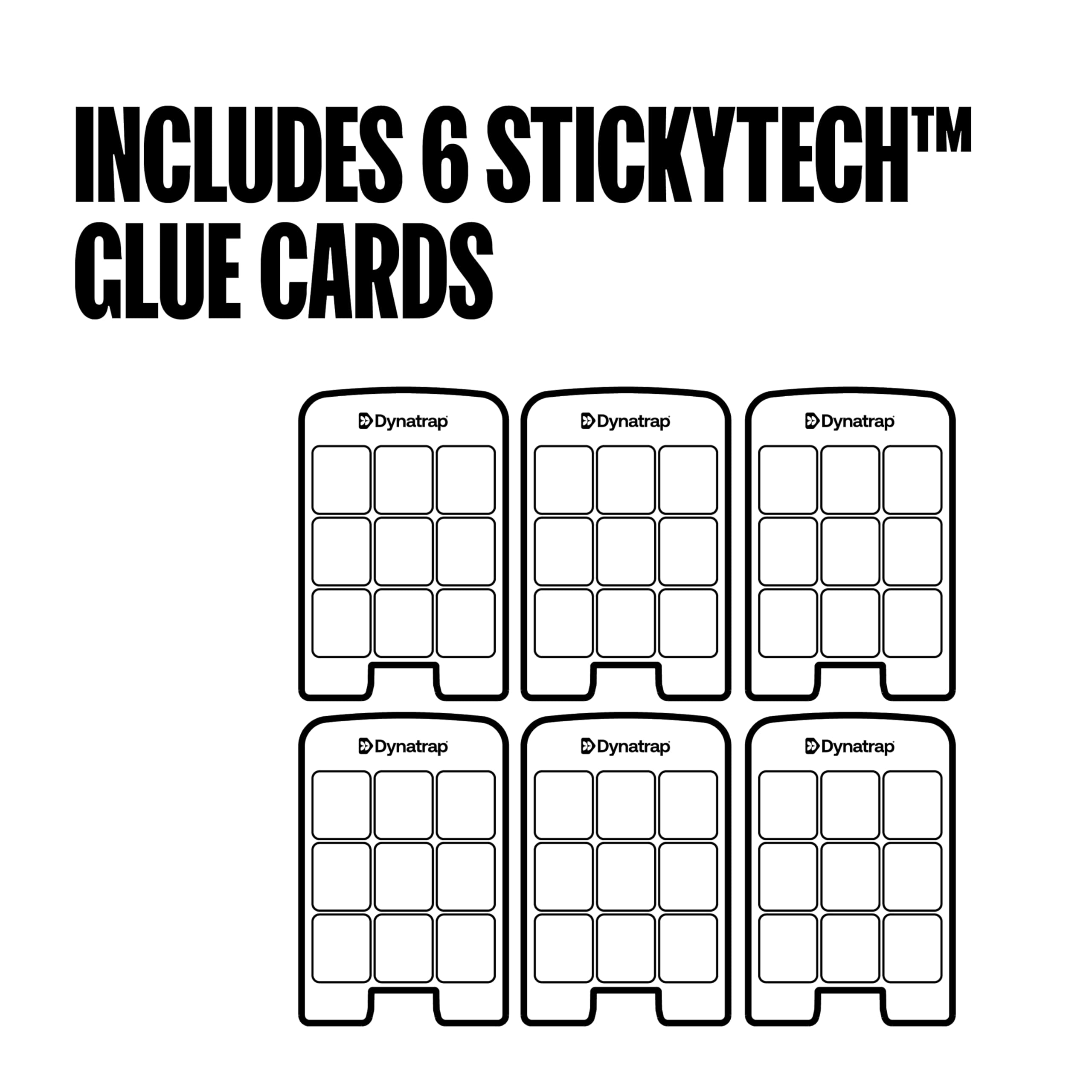 Close-up of DynaTrap glue card refills packaging