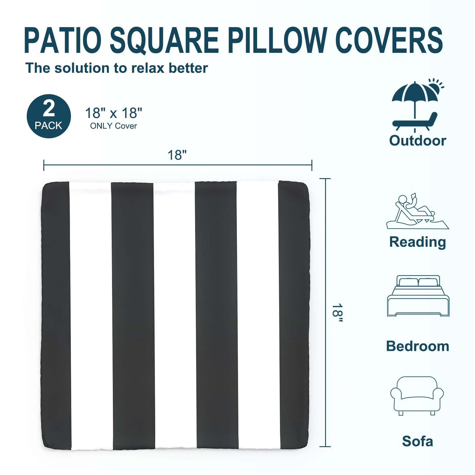 Close-up of DYTXIII outdoor pillow cover's double-sided print