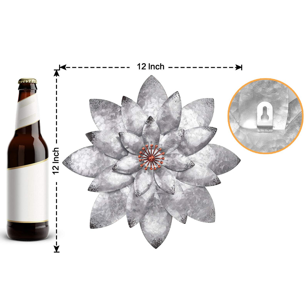 Close-up of EASICUTI Metal Flower Wall Decor details