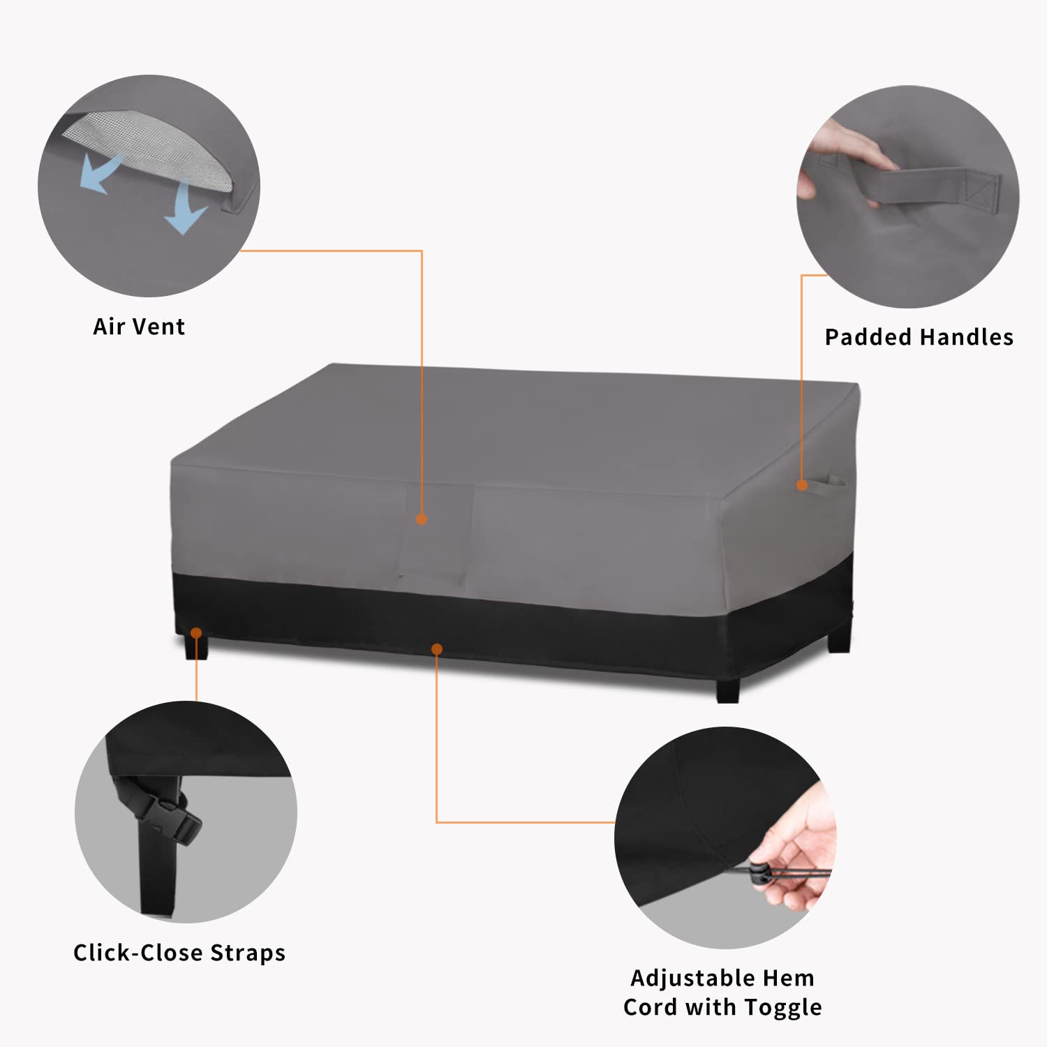 Close-up of Easy-Going Couch Cover showing waterproof material