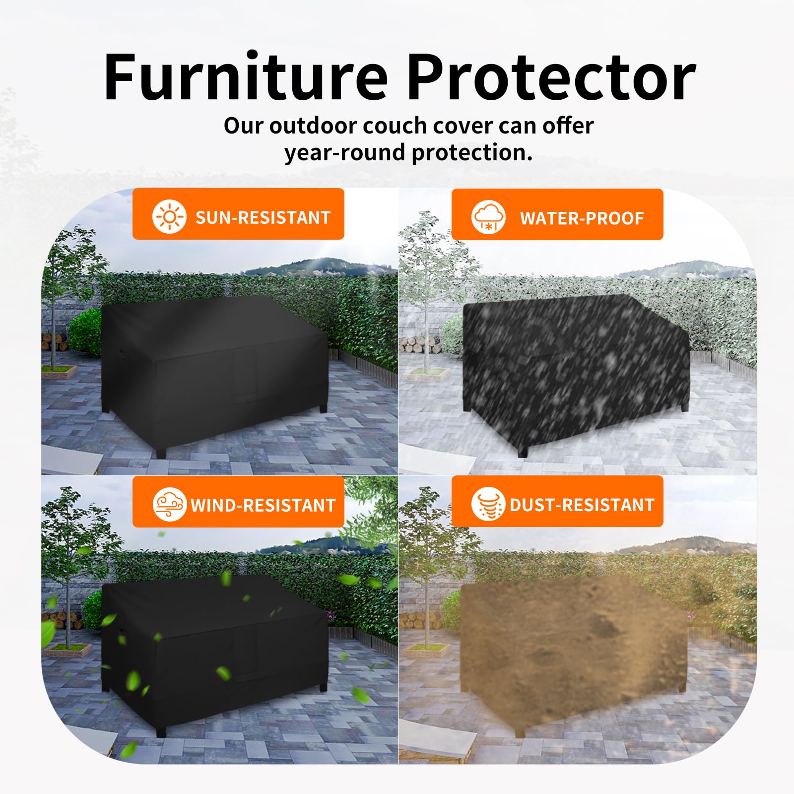 Close-up of Easy-Going Heavy Duty Outdoor Bench Cover texture