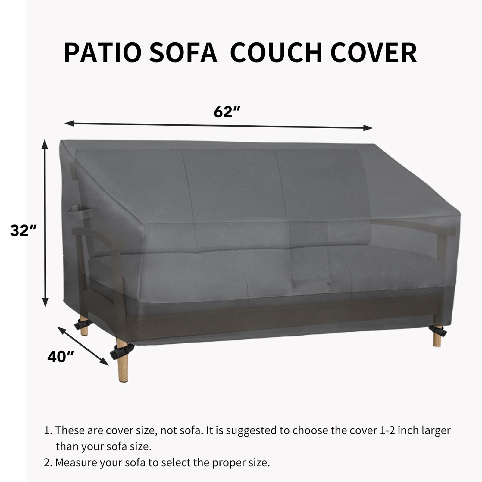 Close-up of Easy-Going Outdoor Couch Cover elastic hem