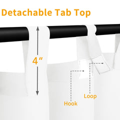 Close-up of Easy-Going tab top design for outdoor curtains