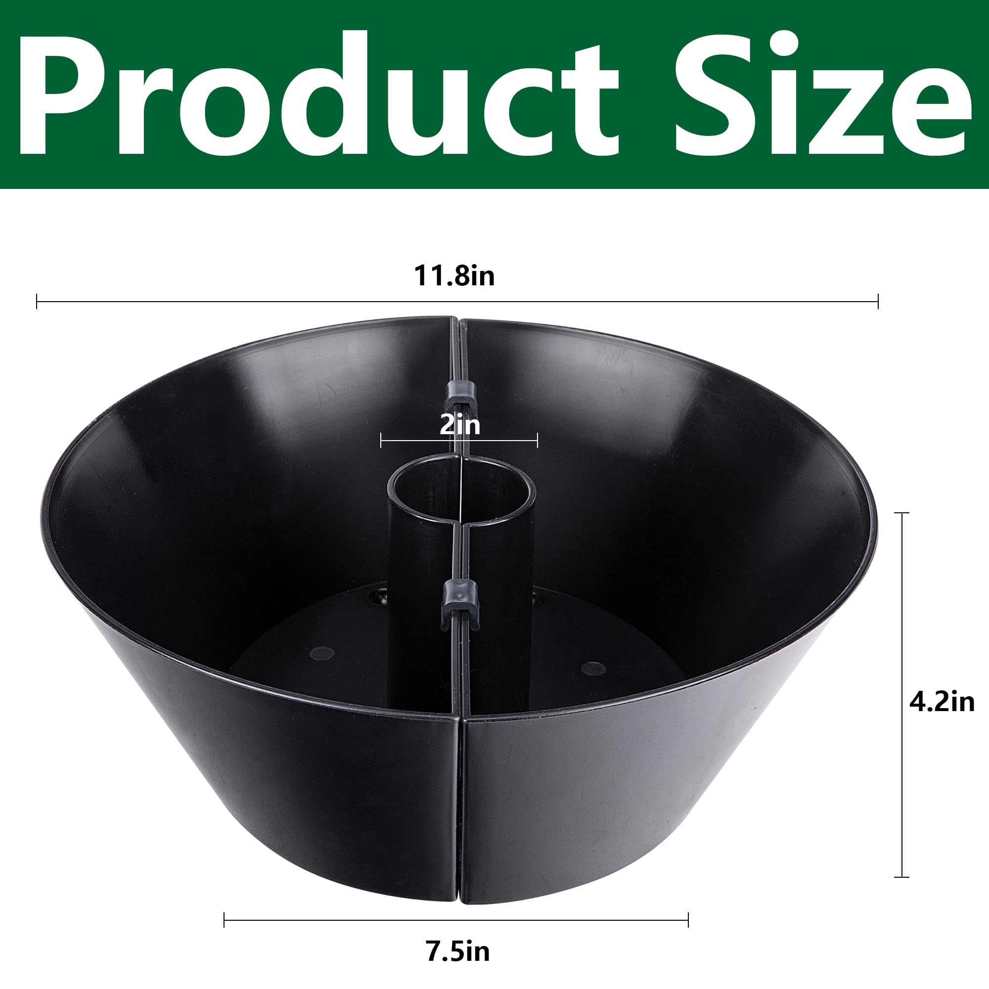Close-up of EBaokuup Umbrella Planter showing drainage holes