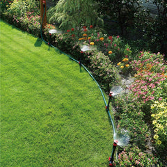 Close-up of Eden adjustable sprinkler head with spray angle adjustment