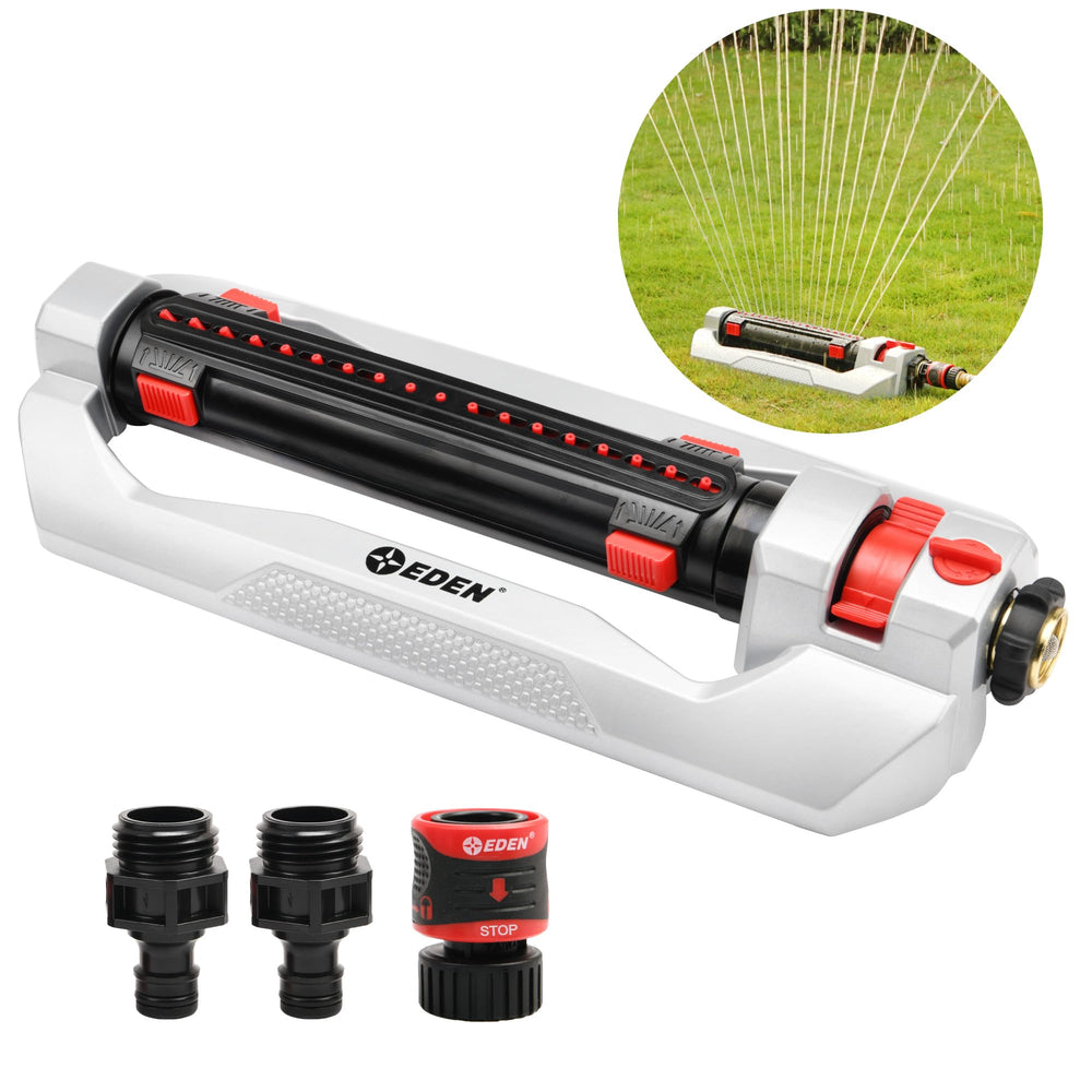 Close-up of Eden Turbo Oscillating Sprinkler metal base
