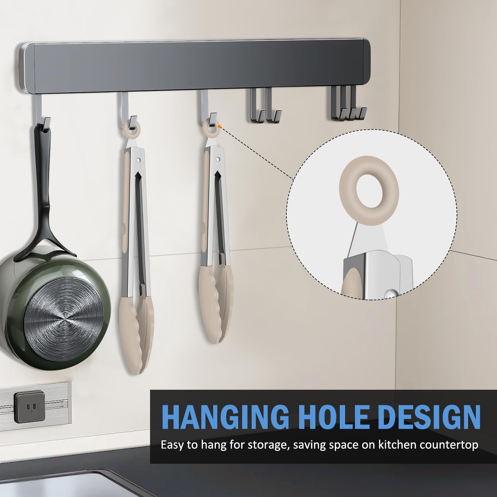 Close-up of EEKEDO Kitchen Tongs locking mechanism