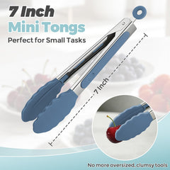 Close-up of EEKEDO Mini Serving Tongs silicone tips
