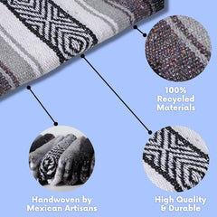 Close-up of El Paso Designs Mexican Yoga Blanket tassels