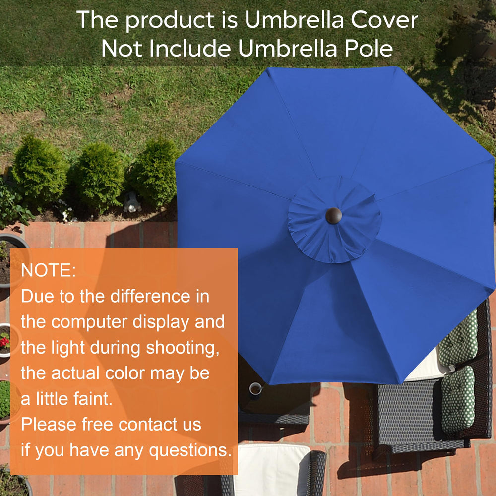 Close-up of EliteShade 9FT umbrella canopy fabric texture