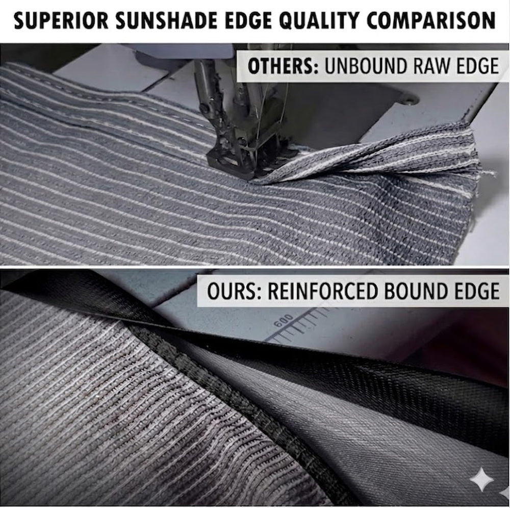 Close-up of EMERIT shade cloth texture