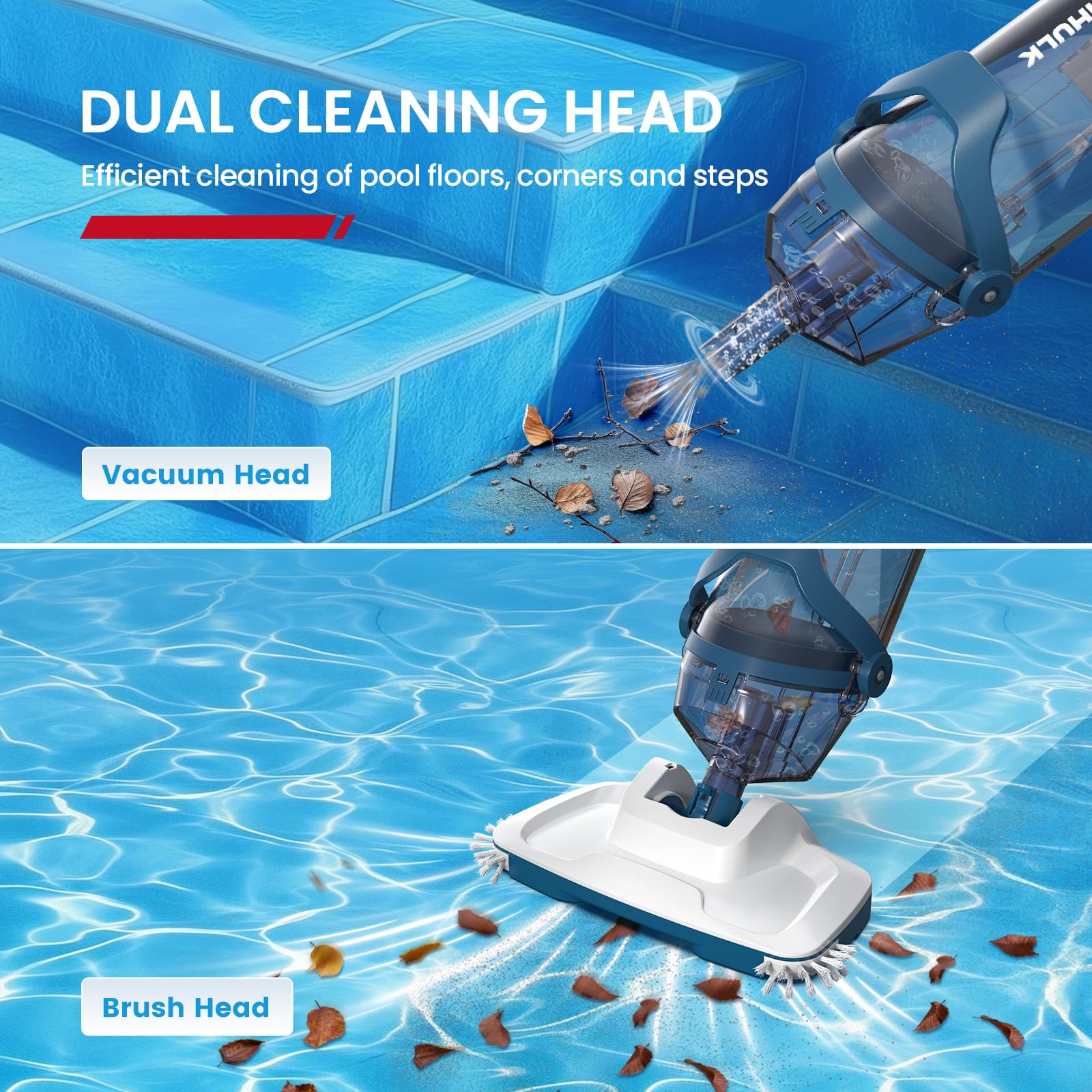 Close-up of Enhulk PC18 pool vacuum power button