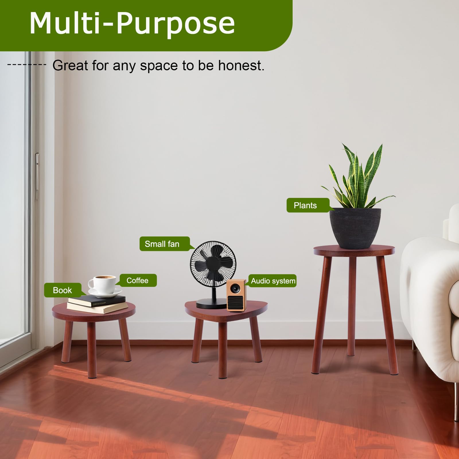 Close-up of Eocogup Plant Stand circular board design