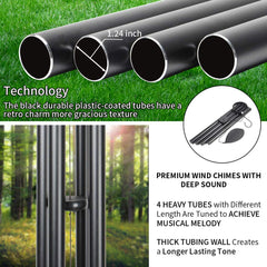 close-up of EPARTSWIDE wind chimes with detailed tuning