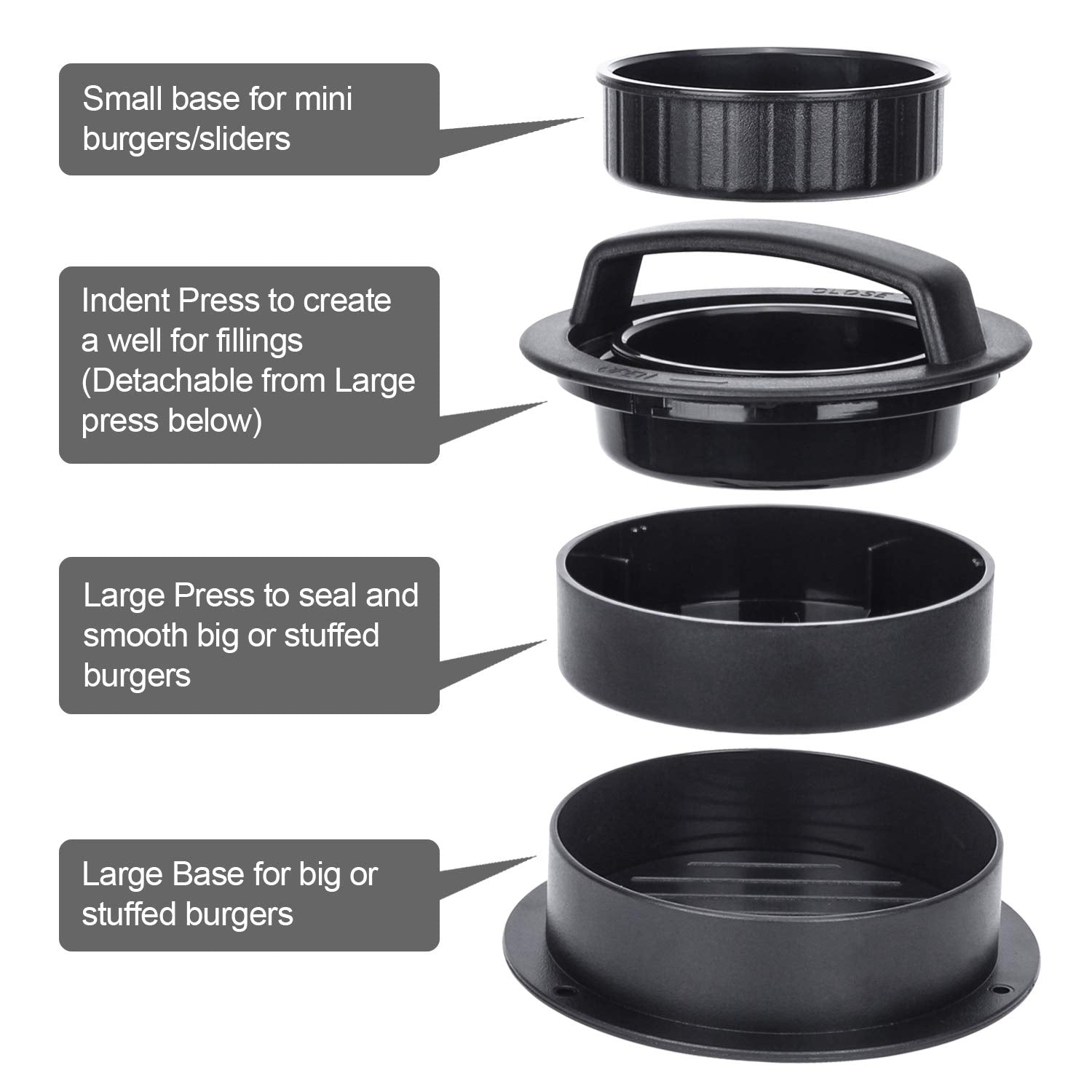 Close-up of EPPARN Burger Press showing non-stick bottom