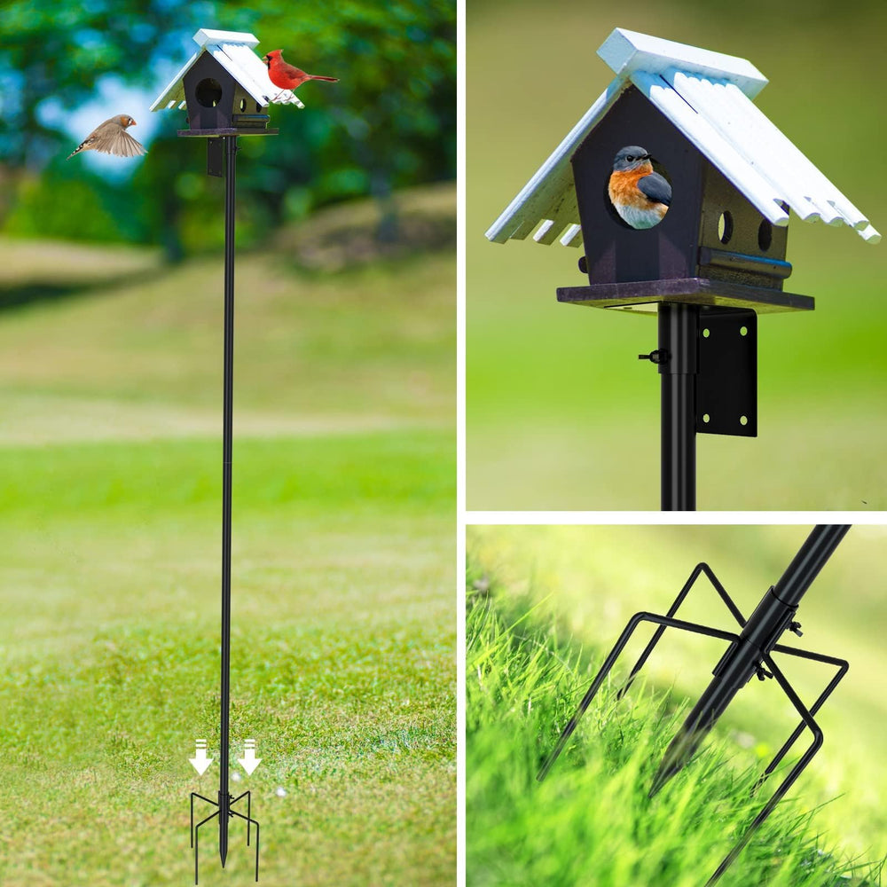 Close-up of ERYTLLY bird feeder mount plate installation