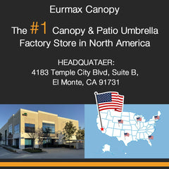 Close-up of Eurmax canopy top with metal D rings