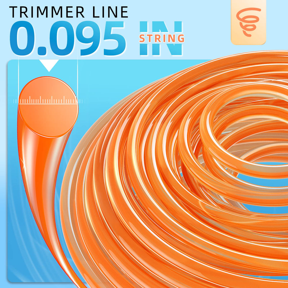 Close-up of Eventronic nylon trimmer line showing durability