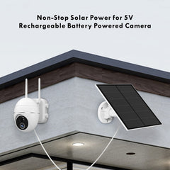 Close-up of EverExceed 5W solar panel charging cable