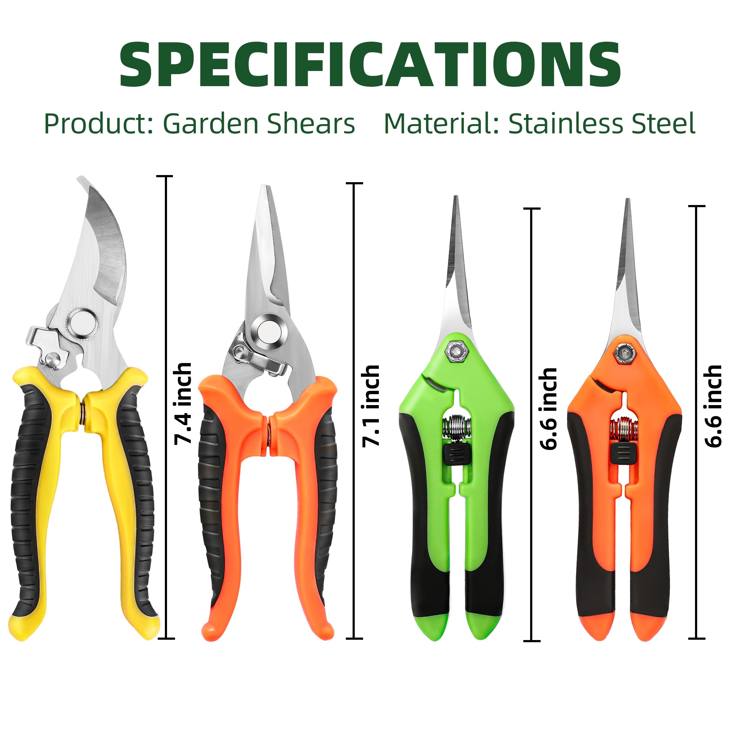 Close-up of EWPJDK pruning shears stainless steel blade