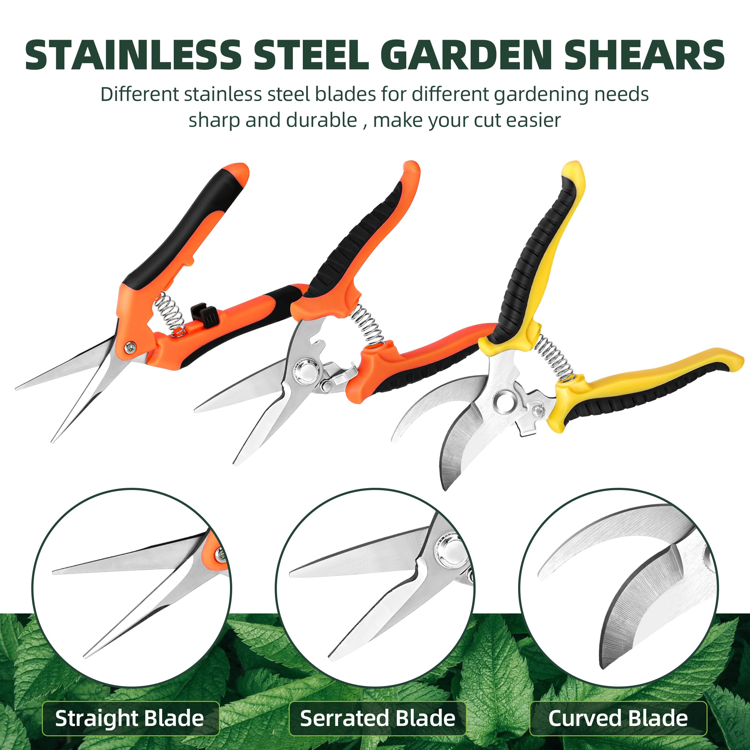 Close-up of EWPJDK pruning shears with ergonomic rubber grip